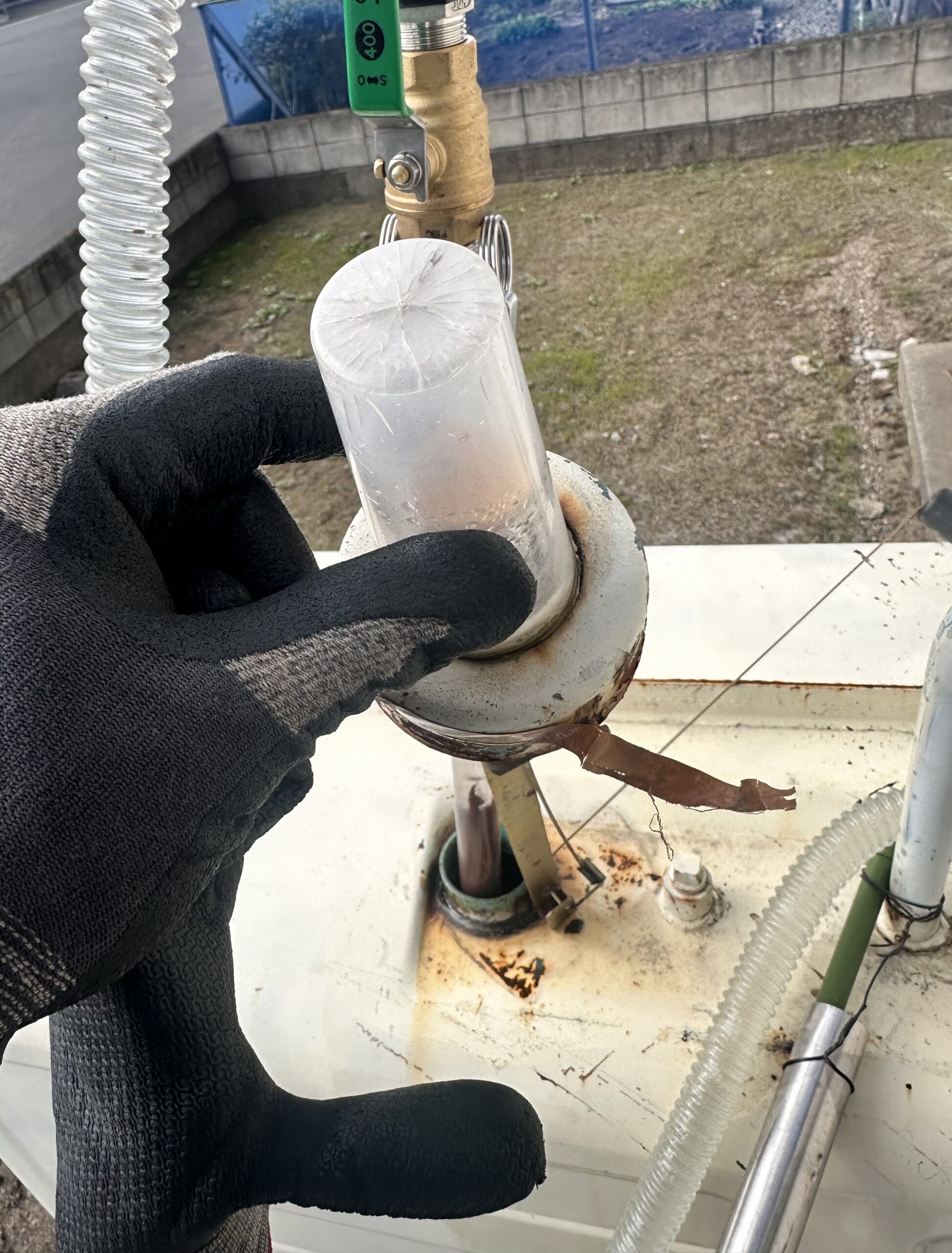 劣化したゲージ部分